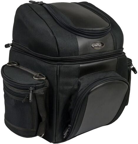 Milwaukee Leather SH682 Black Medium Motorcycle Textile Sissy Bar Travel Bag - One Size in Saudi Arabia