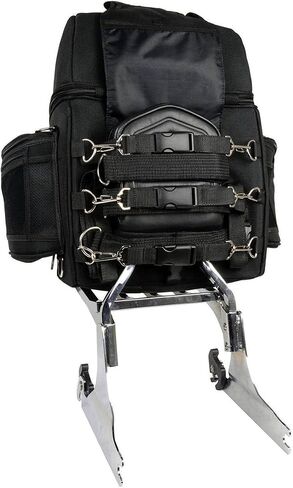 Milwaukee Leather SH682 Black Medium Motorcycle Textile Sissy Bar Travel Bag - One Size in Saudi Arabia