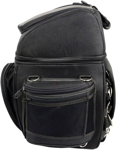 Milwaukee Leather SH682 Black Medium Motorcycle Textile Sissy Bar Travel Bag - One Size in Saudi Arabia