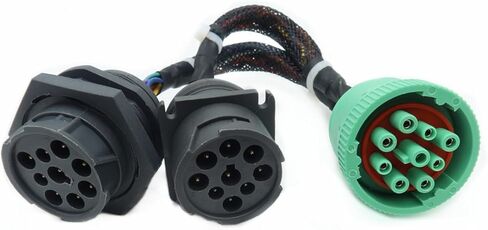 Type2 Green J1939 ذكر إلى 2 قطعة J1939 نوع 1 موصل سالب مترابطة وشفة J1939 كابل الفاصل Y يعمل لكل من النوع 1 والنوع 2 in Kuwait