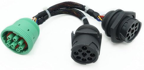 Type2 Green J1939 ذكر إلى 2 قطعة J1939 نوع 1 موصل سالب مترابطة وشفة J1939 كابل الفاصل Y يعمل لكل من النوع 1 والنوع 2 in Kuwait