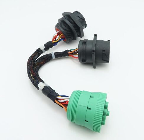 Type2 Green J1939 ذكر إلى 2 قطعة J1939 نوع 1 موصل سالب مترابطة وشفة J1939 كابل الفاصل Y يعمل لكل من النوع 1 والنوع 2 in Kuwait