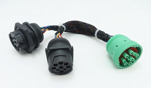 Type2 Green J1939 ذكر إلى 2 قطعة J1939 نوع 1 موصل سالب مترابطة وشفة J1939 كابل الفاصل Y يعمل لكل من النوع 1 والنوع 2 in Kuwait