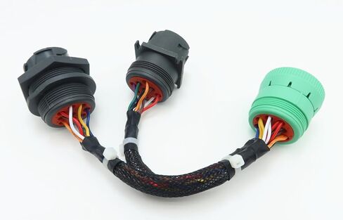 Type2 Green J1939 ذكر إلى 2 قطعة J1939 نوع 1 موصل سالب مترابطة وشفة J1939 كابل الفاصل Y يعمل لكل من النوع 1 والنوع 2 in Kuwait