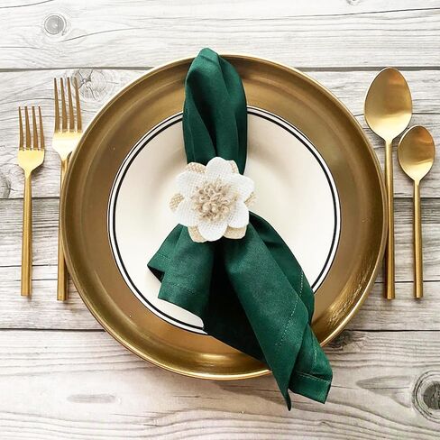 حلقات المناديل مجموعة من 12 بوهو الخيش زهرة المناديل الخشبية الدائري لديكور الطاولة الخريف تحت عنوان حفل زفاف الأسرة جمع مزرعة in Kuwait