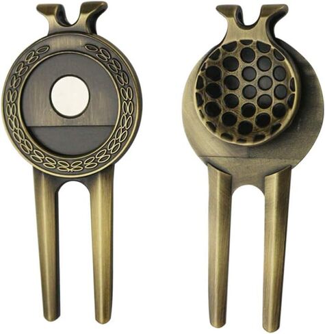 Golf Divot Repair Tool with Golf Club Skull Ball Marker Golf Gift for Golfer (Skull) in Kuwait