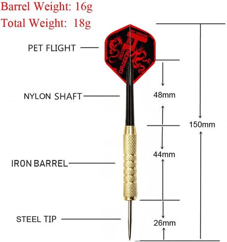 12PCS 22g Steel Darts Metal Tip Set Professional with Extra 9PCS Dart Flights，100PCS Steel O Ring, 1PCS Sharpener in Saudi Arabia