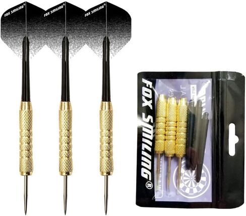 12PCS 22g Steel Darts Metal Tip Set Professional with Extra 9PCS Dart Flights，100PCS Steel O Ring, 1PCS Sharpener in Saudi Arabia