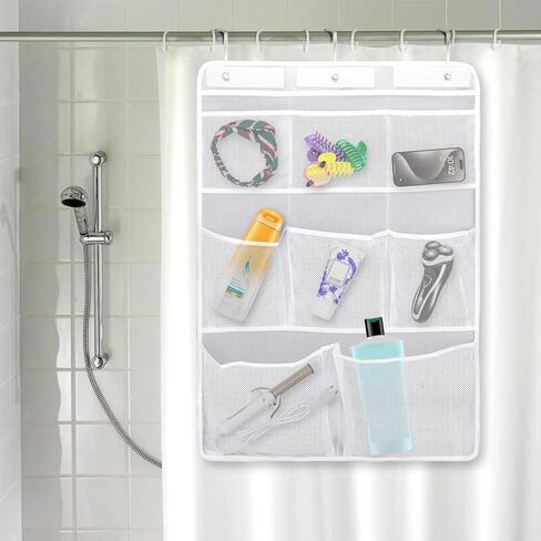 Mity rain RV Cargo Storage Mesh Net - Cruise Organization or RV Camper Bathroom Organizer, RV Accessories for Inside, Cruise Ship Essentials, Storage Net With 8 Pockets for Travel Shower Caddy Hanging in Saudi Arabia