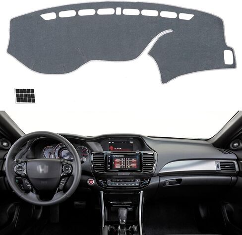 Car Dash Covers Fit for 2013 2014 2015 2016 2017 Honda Accord Flannel Nonslip Dashboard Cover Board Mat Sunshade No-Glare and Slip Pad Carpet Sunshield Protector - Color Grey in Saudi Arabia