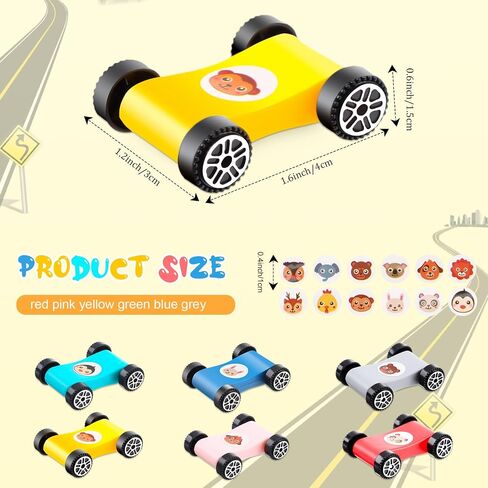 24 قطعة سيارة بلاستيكية صغيرة، منحدر سيارة خشبي بديل لعبة السيارة، مجموعات لعب السيارة، لعبة منحدر السيارة الساطعة للسيارات البديلة لمسار السباق، هدية لحفلات الأطفال الصغار من سن 3 سنوات فما فوق in Kuwait