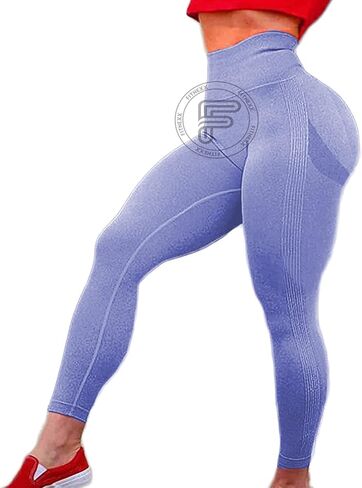 FITNEXX Women's Seamless High Waist Tummy Control Workout Scrunch Yoga Leggings Smile Butt Lifting Pants in Saudi Arabia