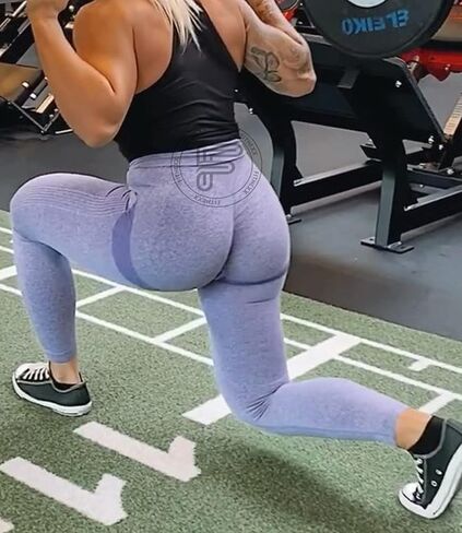 FITNEXX Women's Seamless High Waist Tummy Control Workout Scrunch Yoga Leggings Smile Butt Lifting Pants in Saudi Arabia