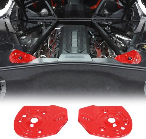 Rear Strut Tower Cover Compatible with Chevrolet Corvette C8 Stingray 2020-2024, ABS Engine Bay Rear Shock Absorbing Tower Protection Panel Cover Trim Accessories, 2PCS (Blue) in Saudi Arabia