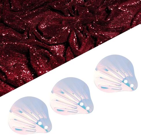 Shell Shape Sequins, Stitch Beads Clothes Accessories Birthday Party Decoration Loose Sequins Wedding Sea Sewing Embellishment Craft (Golden Luster White) in Saudi Arabia