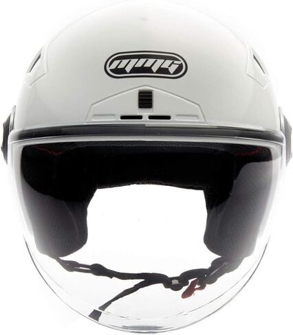 MMG Helmets Open Face Pilot Style Integrated Flip Up Visor DOT - Model 28 (Gray, Large) in Saudi Arabia