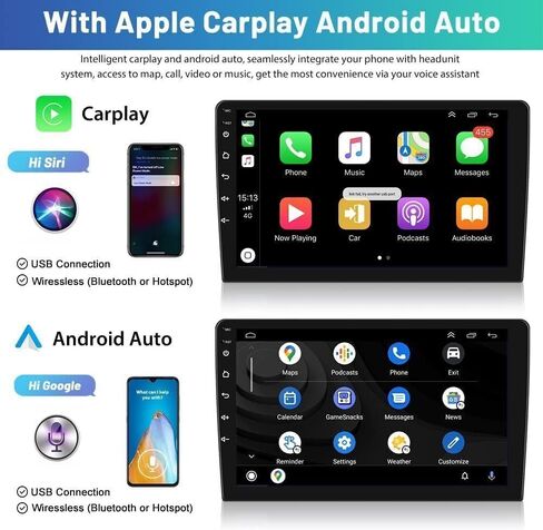 ستيريو سيارة 9 بوصة مع Carplay Android Auto مناسب لكيا أوبتيما K5 2011-2015 مزدوج Din Android 13.0 شاشة تعمل باللمس مستقبل راديو السيارة مع WiFi GPS Navigation Bluetooth AHD كاميرا احتياطية - 2+32G in Saudi Arabia