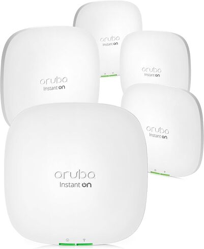 HPE Networking Instant On Access Point AP22 2x2 WiFi 6 Indoor Wireless Access Point (5 Pack) | Long Range, Secure, Smart Mesh Support | Power Source Not Included | US Model (R4W01A-5PACK) in Saudi Arabia