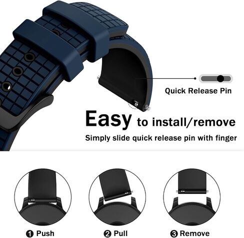 ISABAKE Watch Band for Compatible with Garmin Vivoactive 4/ Samsung Galaxy Watch 46mm, 22mm Silicone Bands for Ticwatch Pro S2//E2/Venu 2/Samsung Gear S3 Classic/Samsung Gear S3 Frontier/ Huawei GT Smartwatch in Saudi Arabia