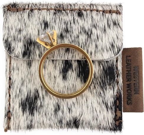 Wedding Ring Case Handmade from Full Grain Leather, Engagement Pouch, Bride & Groom Jewelry Storage, Marriage Travel, Ring Bearer, Proposal Ring Holder - Furry in Kuwait