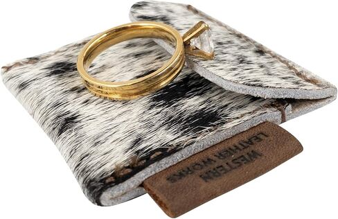 Wedding Ring Case Handmade from Full Grain Leather, Engagement Pouch, Bride & Groom Jewelry Storage, Marriage Travel, Ring Bearer, Proposal Ring Holder - Furry in Kuwait