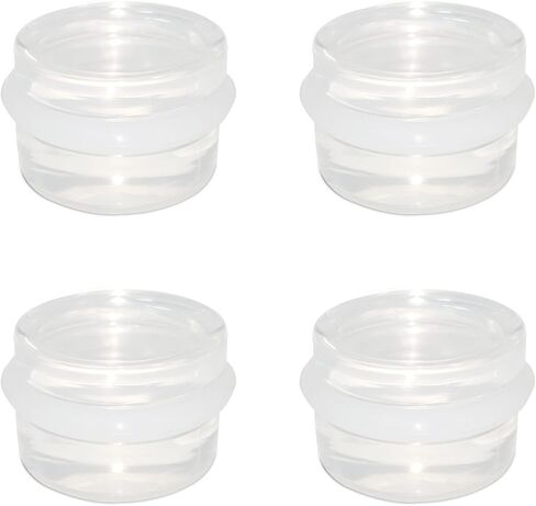 4 Pack Door Stoppers, Clear Acrylic Door Stops with Adhesive Back, Premium Anti Slip Door Stop, Heavy Duty Door Stops for Floor Patio, Freestanding Anti Scratch Door Stop with Rubber Ring in Kuwait