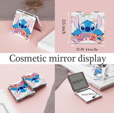 Stitch Travel Jewelry Box, Gifts for Her - Trendy Travel Jewelry Case, Personalized Gifts - Pink Travel Jewelry Box | Birthday Gifts for Women Mothers Day Gifts for Women | Travel Jewelry Case in Saudi Arabia