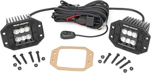 Rough Country 2" Black Series Flush Mount Cree LED Lights | Pair - 70113BL in Saudi Arabia