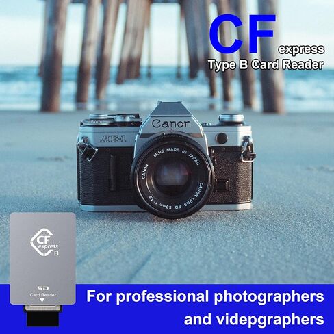 قارئ بطاقات CFexpress من النوع B/SD، قارئ بطاقات USB 3.2 Gen 2 CF Express بسرعة 10 جيجابت في الثانية مع بطاقة ذاكرة CFexpress من النوع B/SD، قارئ بطاقات CFexpress محمول من الألومنيوم مع كابلات USB C إلى USB A/C in Kuwait