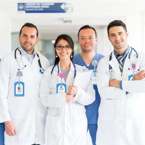 6 قطع من CiyvoLyeen بكرات شارات العمل والتسليم، بكرات شارة NICU ممرضة قابلة للسحب، حامل شارة لطيف مع مشبك لأقدام الطفل، قطعة واحدة لزجاجة الطفل، مشابك شارة تعريفية لطلاب الممرضات والأطباء RN in Kuwait