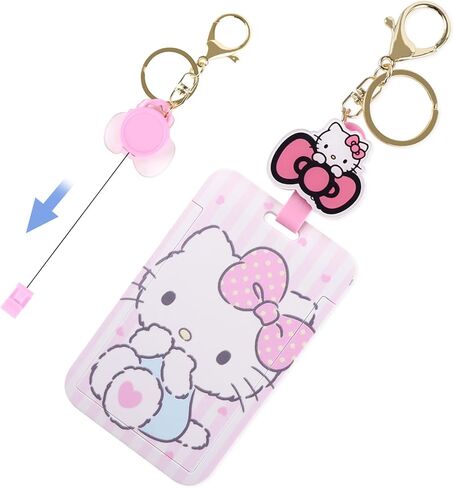 kawaii الكرتون شارة حامل قابل للسحب شارة بكرة مع سلسلة المفاتيح أنيمي الممرضات اسم حاملي بطاقة الهوية شارة للطلاب الأطفال المراهقين بنين بنات لطيف هدايا عيد ميلاد in Kuwait