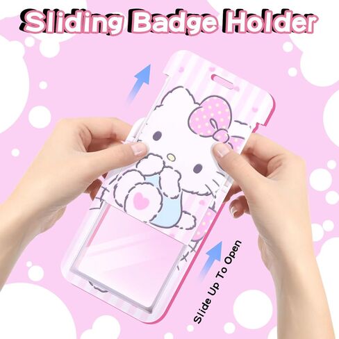kawaii الكرتون شارة حامل قابل للسحب شارة بكرة مع سلسلة المفاتيح أنيمي الممرضات اسم حاملي بطاقة الهوية شارة للطلاب الأطفال المراهقين بنين بنات لطيف هدايا عيد ميلاد in Kuwait