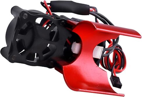 غرفة تبريد محرك RC مع مستشعر حراري لمروحة تبريد مزدوجة من الألومنيوم متوافق مع محركات بقطر 36 مم 540/550 لشاحنة سيارة RC 1/10 (أزرق) in Kuwait