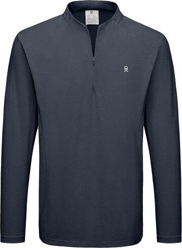 Little Donkey Andy Men's Lightweight Quarter Zip Pullover,UPF 50+ Long Sleeve Athletic Shirts for Outdoor Running Golf in Saudi Arabia