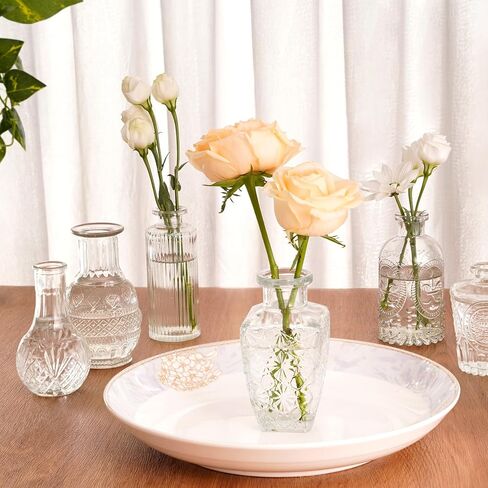 Glass Bud Vases Set of 16,Small Glass Vases for Flowers，Mini Glass Vase Assorted for Centerpieces,Rustic Wedding,Floral Arrangements,Home Table Decorations in Saudi Arabia