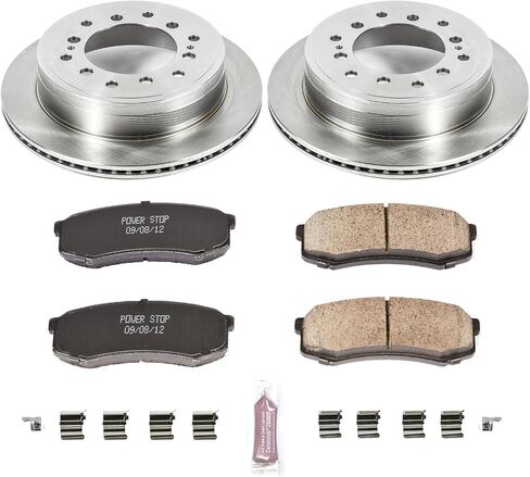 Power Stop KOE5875 Autospecialty Rear Replacement Brake Kit-OE Brake Rotors & Ceramic Brake Pads For 2010 2011 2012 2013 Lexus GX460 Toyota 4Runner Fj Cruiser in Saudi Arabia