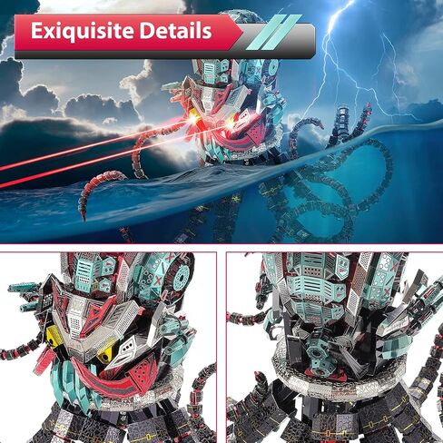 Microworld 3D Metal Puzzle,The Marsh Gavial Mechanical Crocodile Animal Model Building Kit, DIY Brain Teaser Challenge Metal Kits Art Craft Gifts Toy for Adults Men Teens in Saudi Arabia