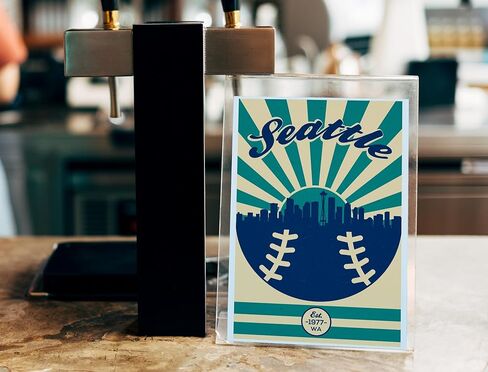 Seattle Mariners Vintage Baseball Poster (12x18) Vintage Sports Decor Unframed Wall Art Print Poster Home Decor Premium baseball bedroom decor man cave decor baseball poster vintage sport decor in Saudi Arabia