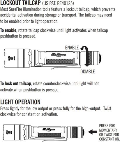 حزمة مصباح SureFire EDCL2-T 1200 Lumen التكتيكي EDC مع 6 بطاريات Surefire CR123 إضافية وحافظتين لبطارية Lightjunction in Saudi Arabia