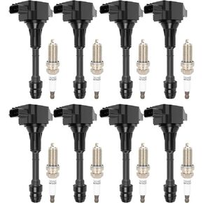 ECCPP ‎UF551 8 ignition coils with 8 iridium Spark Plugs for Nissan for Infiniti Titan Pathfinder Armada NV2500 NV3500 QX56 2007-2016 4.0L 5.6L V8 C1672 UF551