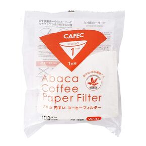 CAFEC 100-pack White cone-shaped V60 01 style universal 1 to 2 cup Disposable Coffee Filter for Pour Over Dripper brewing