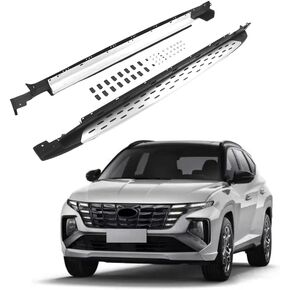 Running Board Fit for Hyundai Tucson 2021 2022 2023 2024 Side Step Nerf Bar (Black/Silver)