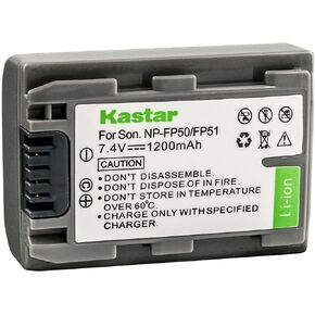 Kastar 1-Pack NP-FP50 / NP-FP51 Battery Replacement for Sony DCR-HC21, DCR-HC22, DCR-HC23, DCR-HC24, DCR-HC26, DCR-HC28, DCR-HC30, DCR-HC32, DCR-HC33, DCR-HC35, DCR-HC36, DCR-HC39 Camcorder