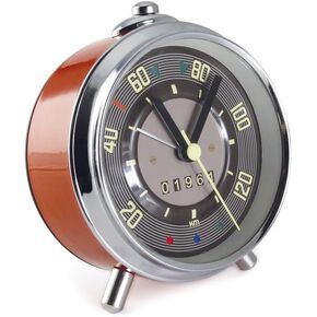 BRISA VW Collection - Volkswagen Alarm Clock Timepiece in Speedometer Design from T1 Bus (Speedometer/Red)