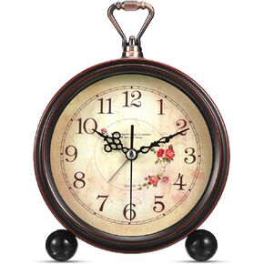 Veemoon Shelf Decor Digital Clock Kids Alarm Retro Clock Silent Table Clock Desk Antique Desk Clock Round Table Night Light Office Office Decor Vintage Decor