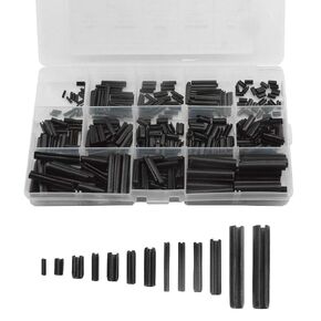 XINGYHENG 390pcs 13 Kinds M1.5 M2 M2.5 M3 M4 M5 M6 Steel Split Spring Dowel Tension Roll Pins Slotted Spring Pin Assortment Kit