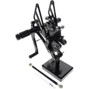 PROCNC Front Motorcycle Rearsets Footpegs Foot Pegs Rear Set Footrests Brake Shift Pedals Fully Adjustable Foot Boards Fit for Yamaha YZF R1 1998 1999 2000 2001 2002 2003 (Black)