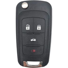 4 Buttons Folding Flip Key Fob Cover Case fits for Chevy Malibu Cruze Camaro Equinox Verano Sonic Keyless Entry Remote Control Key Fob Shell