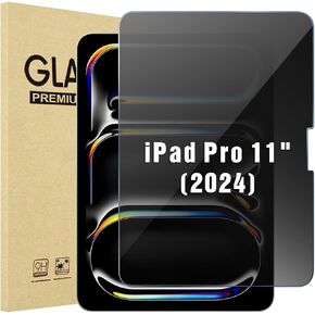 ProCase 1 Pack Screen Protector for iPad Pro 11 Inch M4 2024, Privacy Anti-Spy Tempered Glass Film for iPad Pro 11" 5th Generation A2836 A2837 A3006