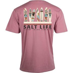 Salt Life Men's Retro Boards Short Sleeve Salt Washed Pocket Tee Shirt